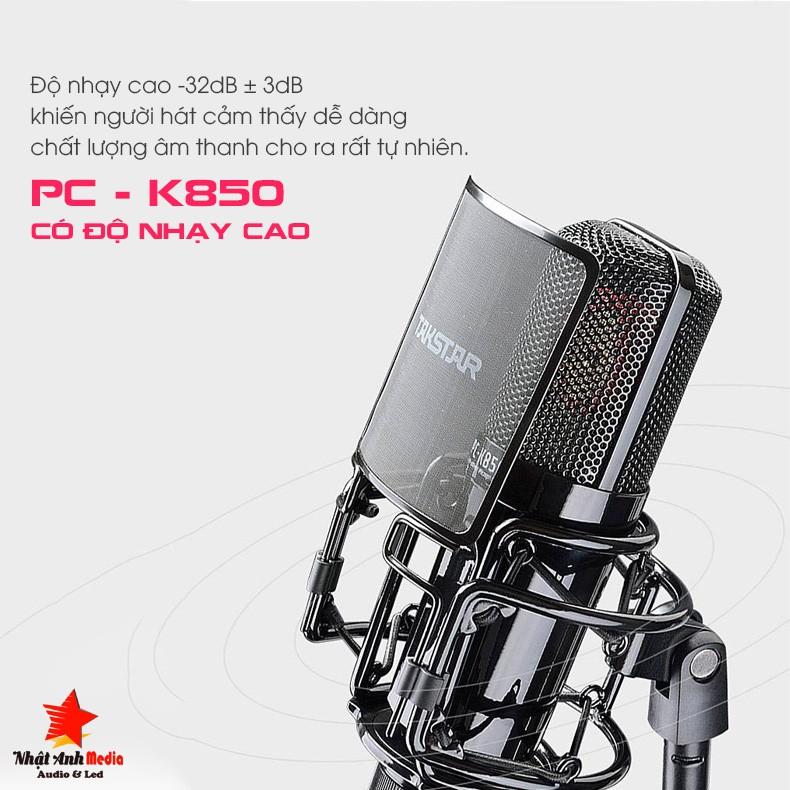 MICRO TAKSTAR PC-K850 Thu Âm Livestream Hát Karaoke Cao Cấp chuyên nghiệp - Hàng Chính Hãng