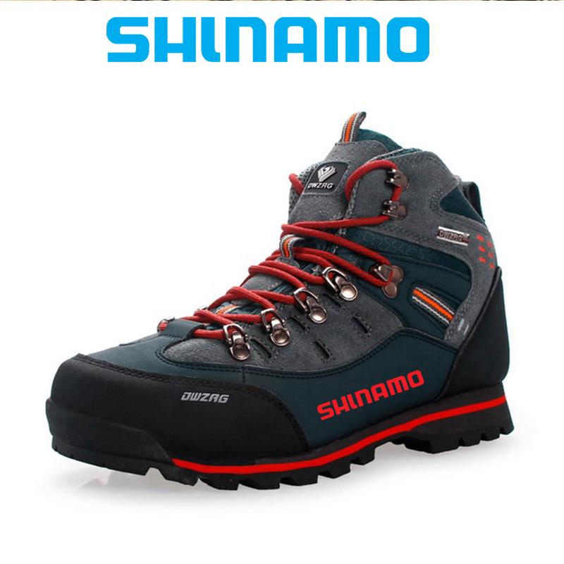 2022 Giày đi bộ đường dài không thấm nước bằng da MỚI Đàn ông mùa đông Boots ngoài trời giày du lịch đi bộ du lịch Snowing Show Giày câu cá giày thể thao Color: 001 Shoe Size: 41