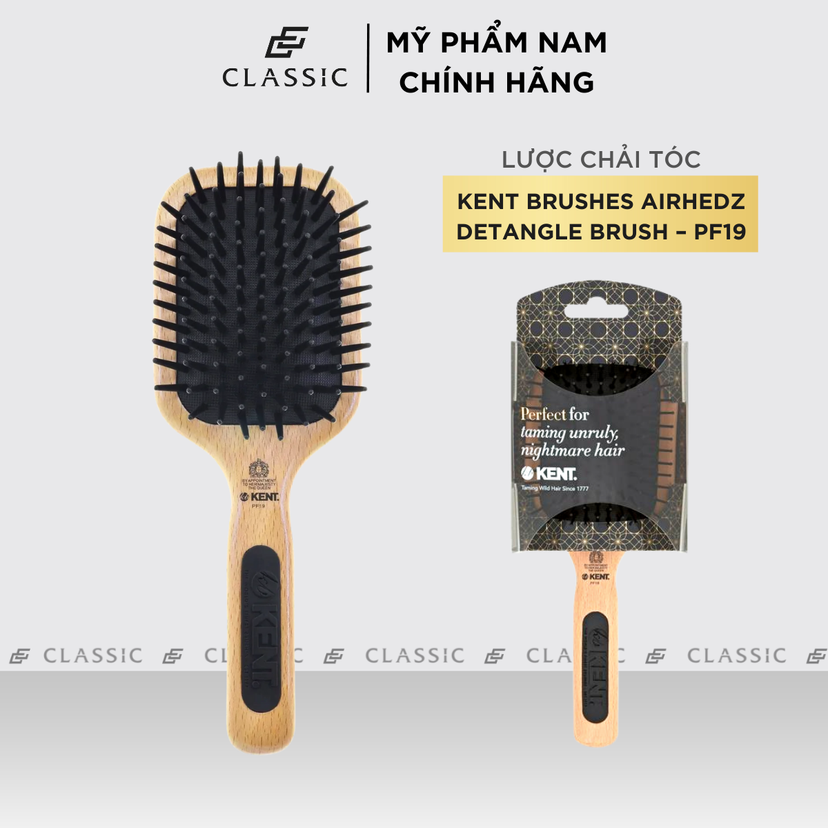 Lược chải tóc Kent Brushes Airhedz DeTangle Brush – PF19