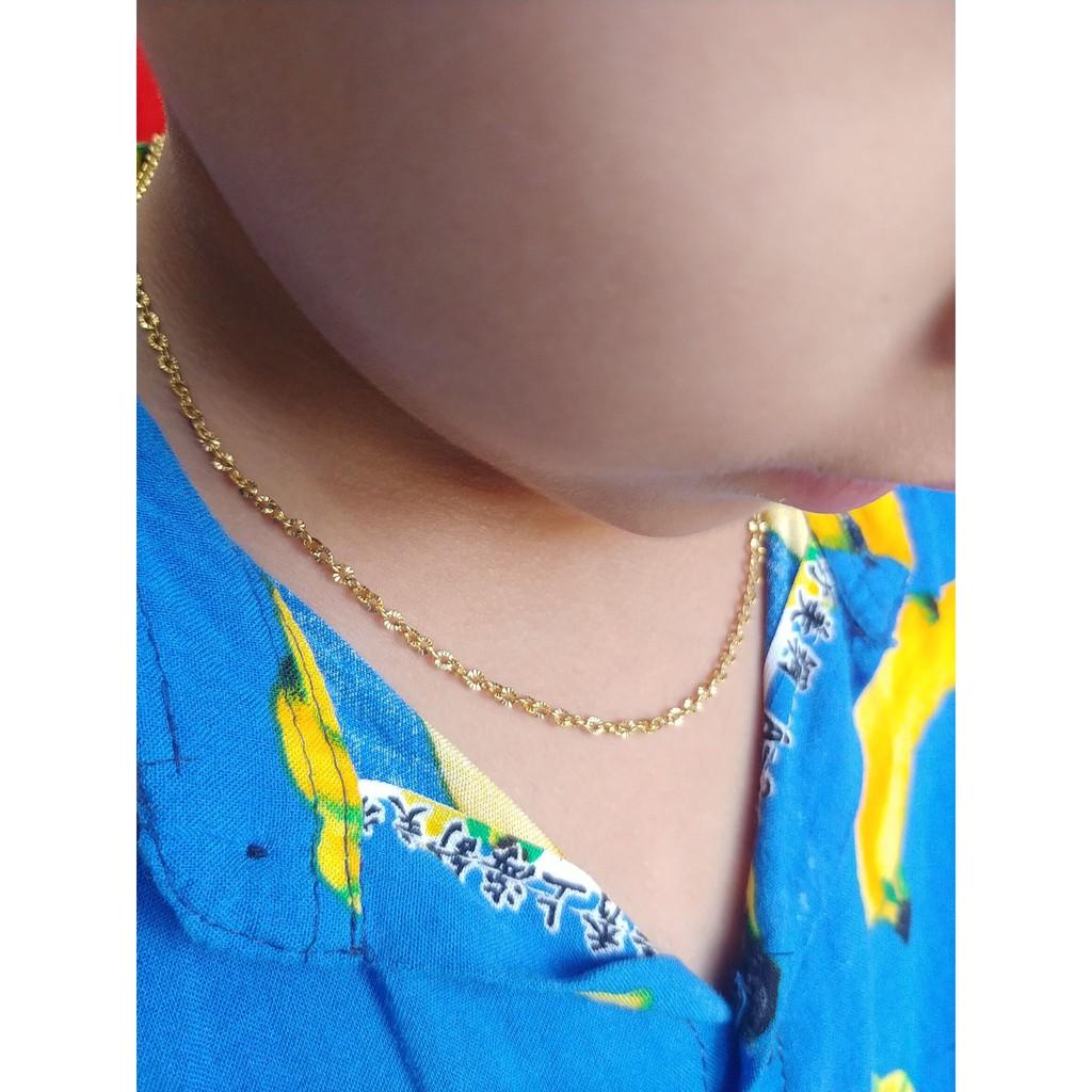 Dây Chuyền Xích Phay Phản Quang cho Bé từ 1 tuổi- Dùng lâu dài tắm rửa thoải mái