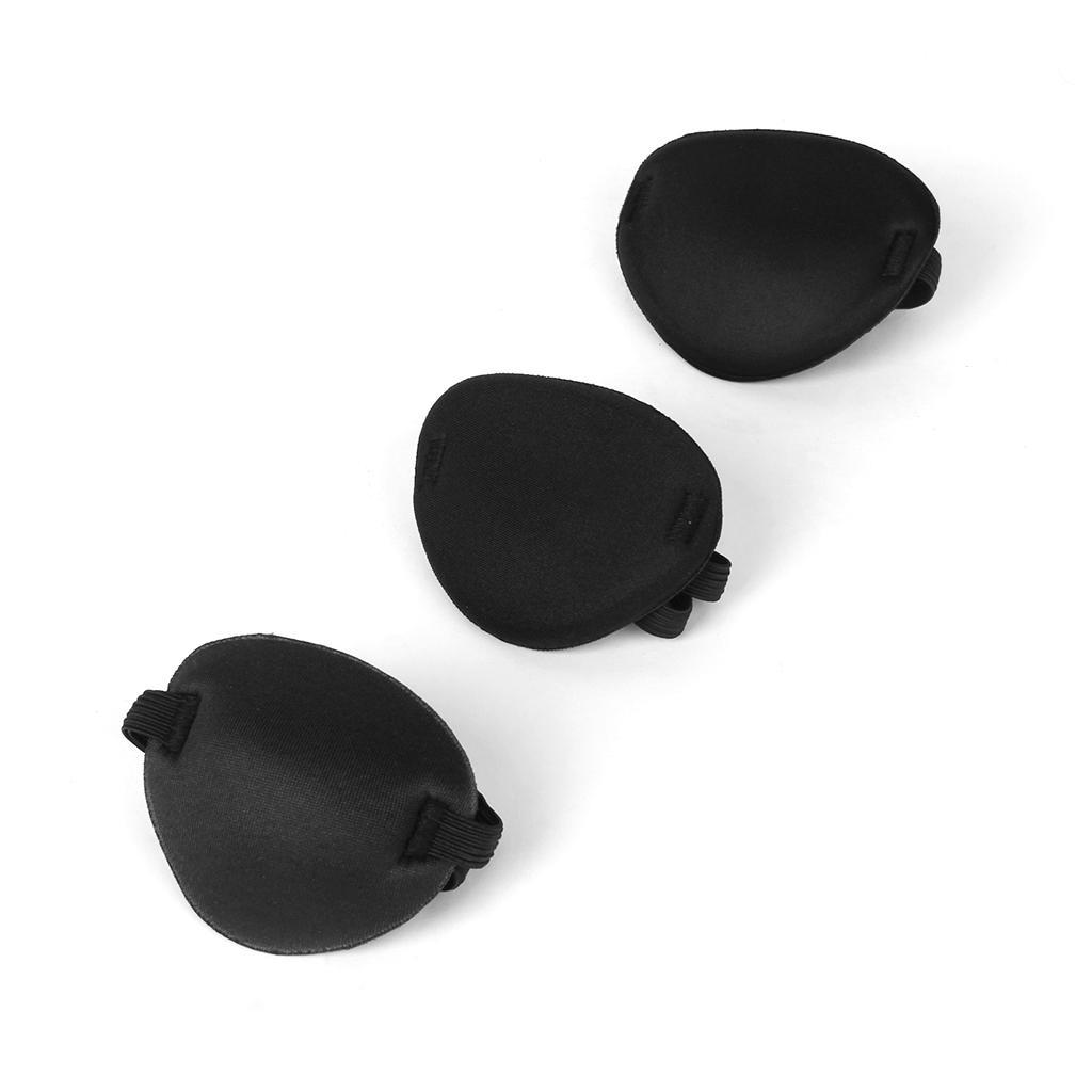 4xPirate Eye Patch Eye Mask Eyeshade Cover Plain for Adult Lazy Eye Amblyopia