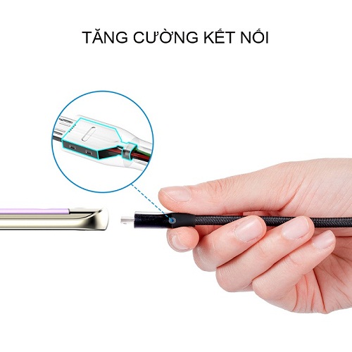 Cáp Dù Sạc Nhanh Micro Bagi dài 1m MS100 - Hàng chính hãng