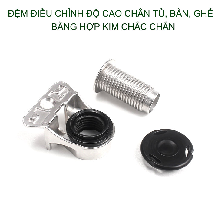 01 Dụng cụ điều chỉnh độ cao chân tủ, bàn, ghế đa năng làm bằng hợp kim kẽm chống gỉ