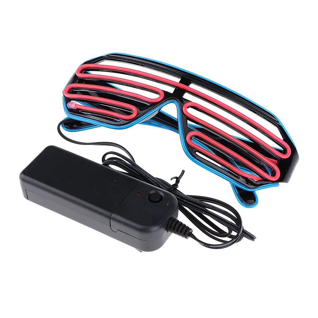 Halloween LED Light Up Shutter Eye Mask Masquerade Party Cosplay Mask