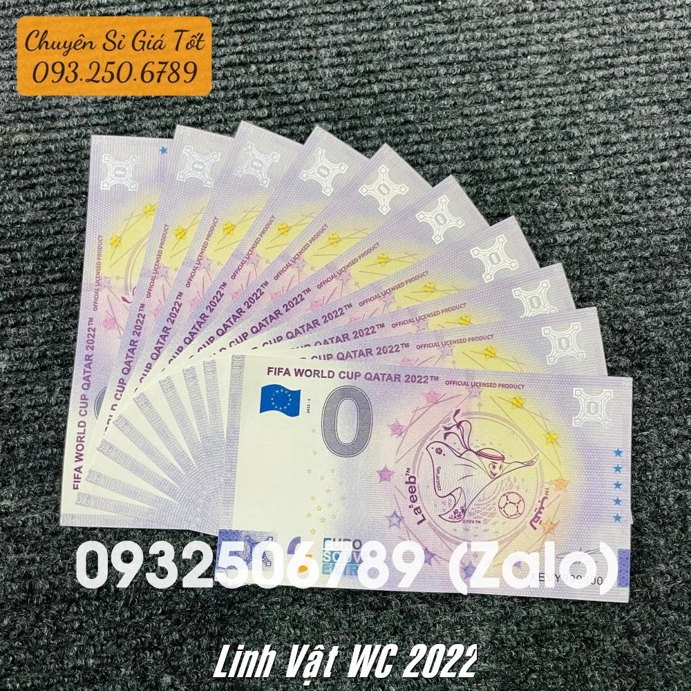 LINH VẬT WC - Tiền 0 Euro lưu niệm quảng bá World Cup 2022, SIÊU SALE