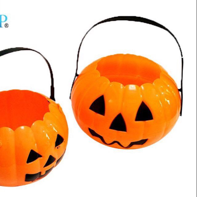 GIỎ bí ngô cho bé chơi Halloween loại dày đẹp