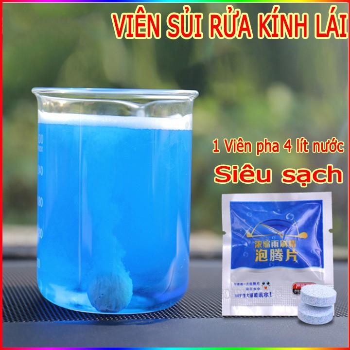 Viên sủi rửa kính xe ô tô - loại 1 viên pha 4 lít nước giúp tẩy sạch kính lái