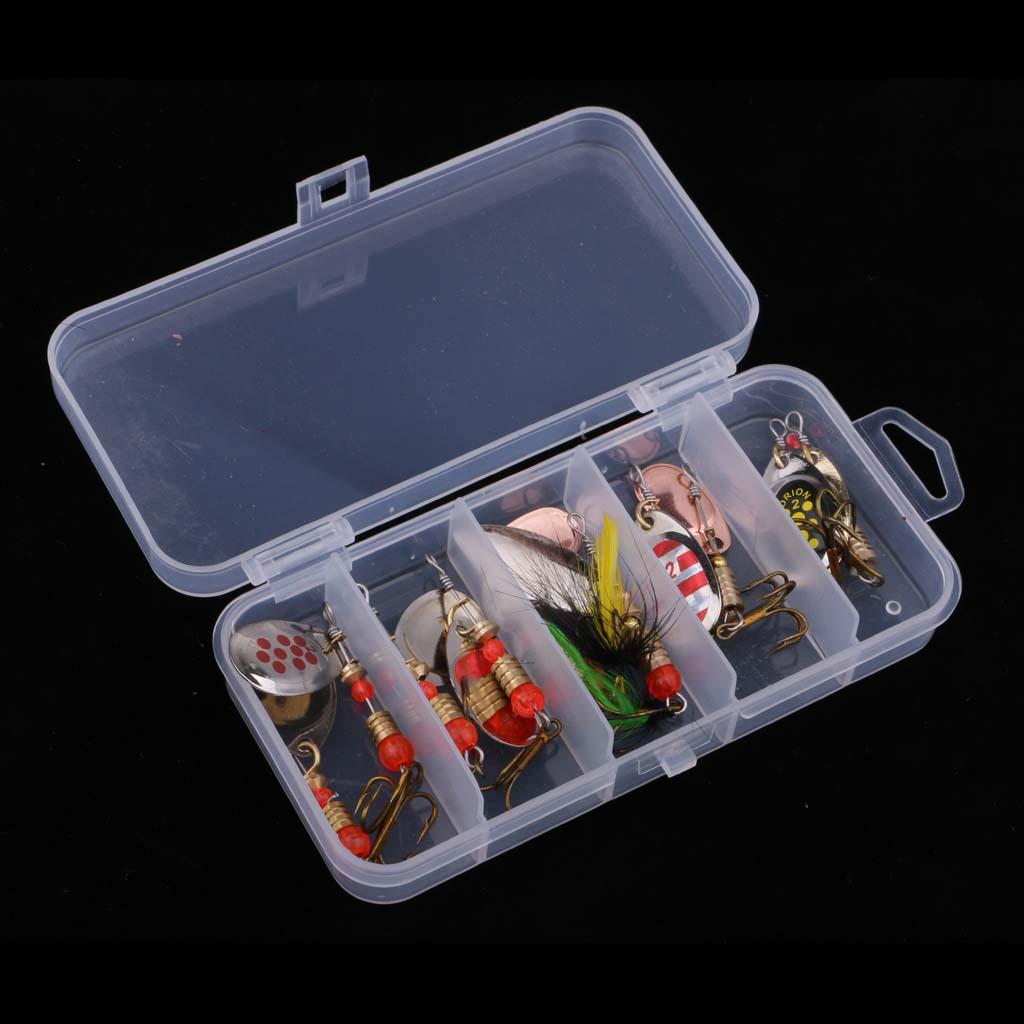 10x Metal Spoon Lure Sequins Noise Paillette Hook Sequins Lure Hard Baits