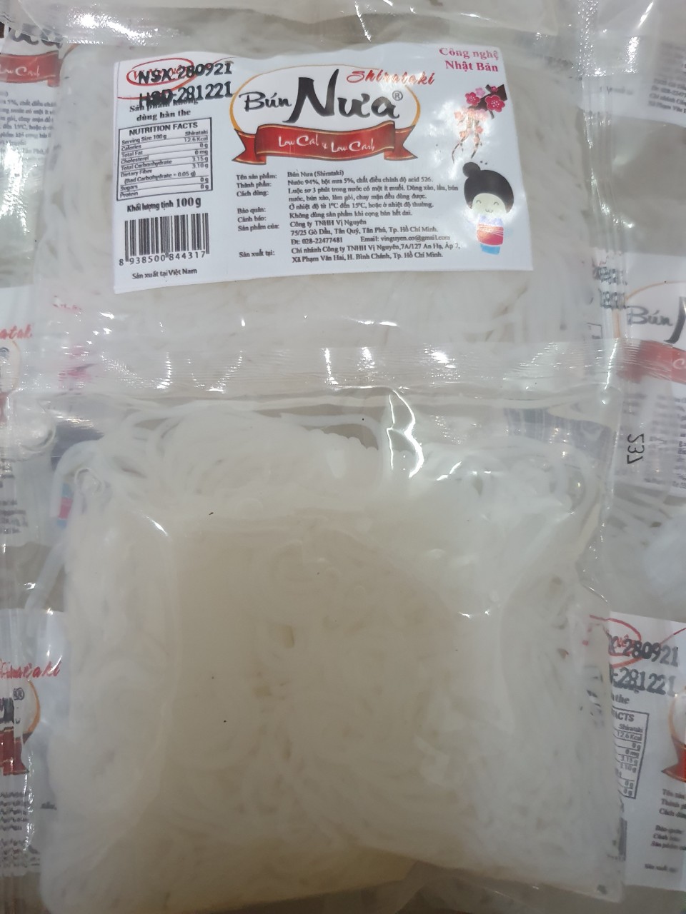 Sỉ Thùng 40 Gói Bún Nưa Cuộn Shirataki Vị Nguyên 100Gram