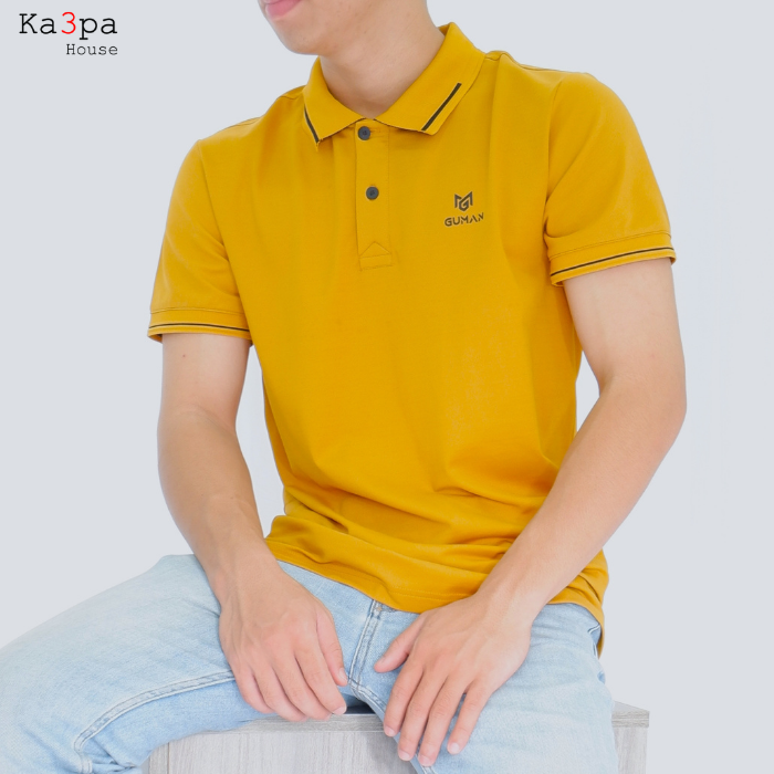 Áo Thun Polo Casual GUMAN Orange Yellow GOY116