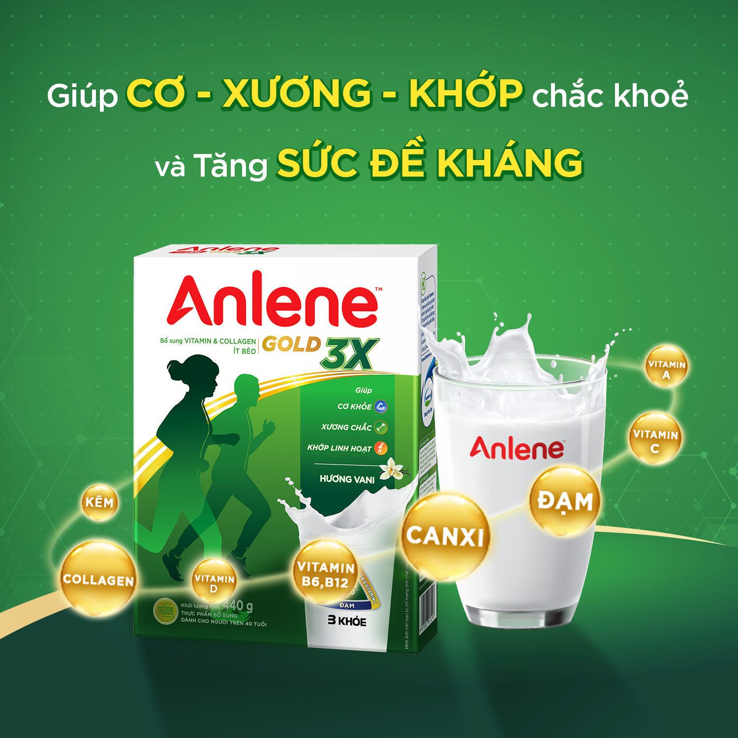 Sữa Bột Anlene Gold Movepro Hương Vanilla