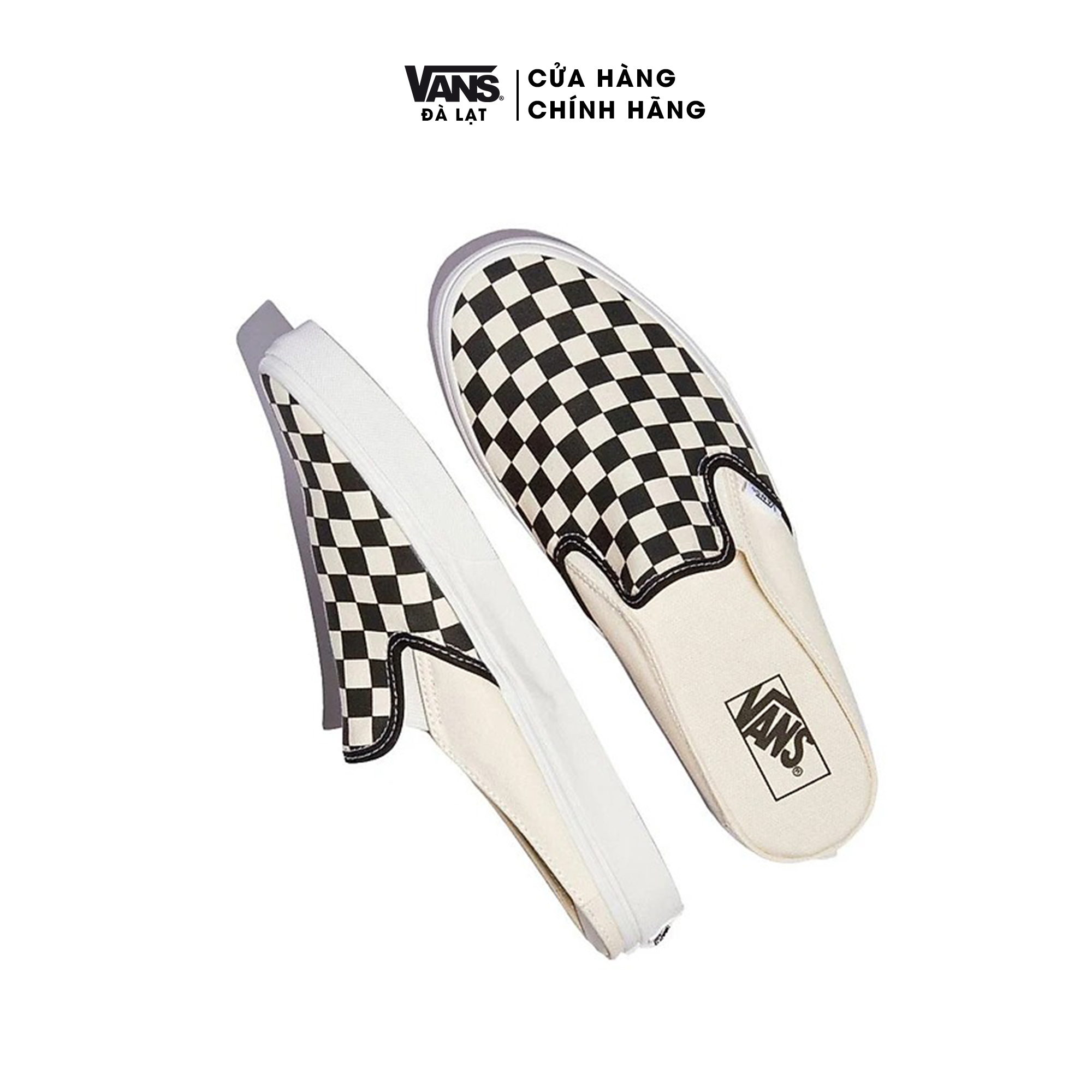 Giày Sneaker Vans Classic Slip On Mule 'Checkerboard Black VN0004KTEO1