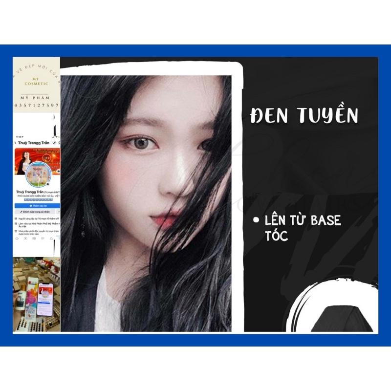Sét Thuốc nhuộm Tóc Đen Tuyền kèm oxi và gang tay