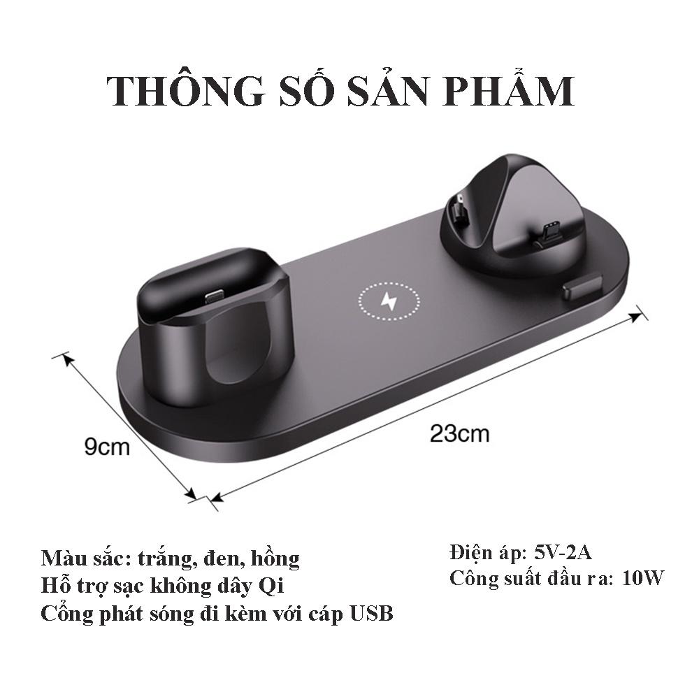 Đế Sạc Không Dây đa chức năng  Dành Cho Điện Thoại WS5 6 in 1