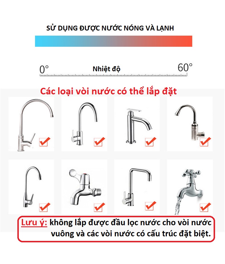 COMBO 2 ĐẦU LỌC NƯỚC NGAY TẠI VÒI XOAY 360 ĐỘ - SIÊU TIỆN LỢI ĐEM LẠI NGUỒN NƯỚC TINH KHIẾT - (MÀU NGẪU NHIÊN)