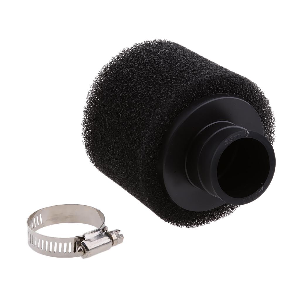 BLACK 35mm Bent Angled Foam Air Filter Pod for PIT Quad Dirt Bike ATV Buggy