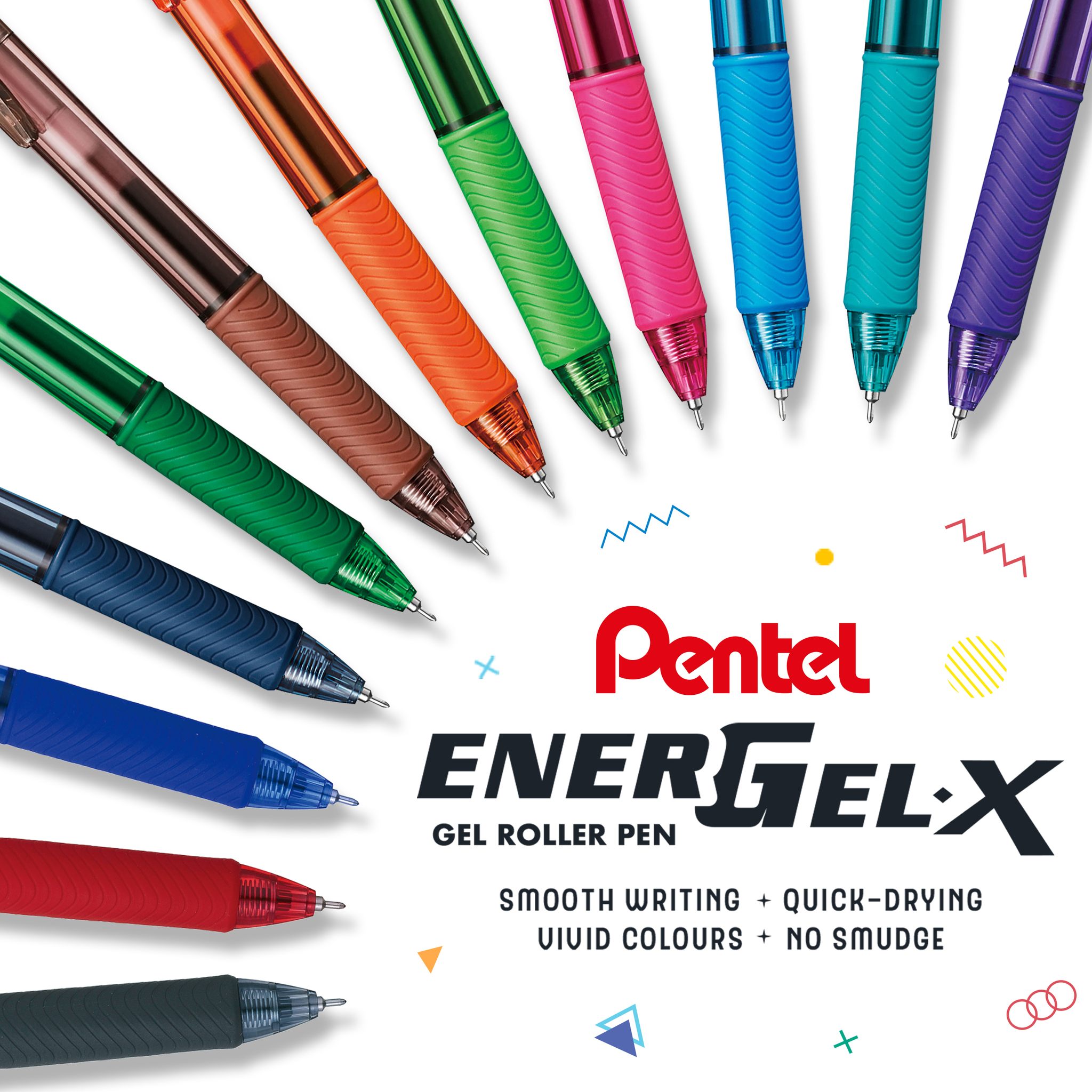 Bút Bi Nước Nhật Bản Pentel Energel BLN105 Ngòi 0.5mm | Trơn Mượt Siêu Nhanh Khô | 12 Màu Sống Động