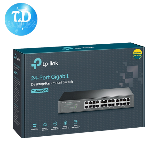 Thiết bị chia mạng TP-Link TL-SG1024D (Gigabit (1000Mbps)/ 24 Cổng/ Vỏ Thép) - Hàng chính hãng FPT phân phối