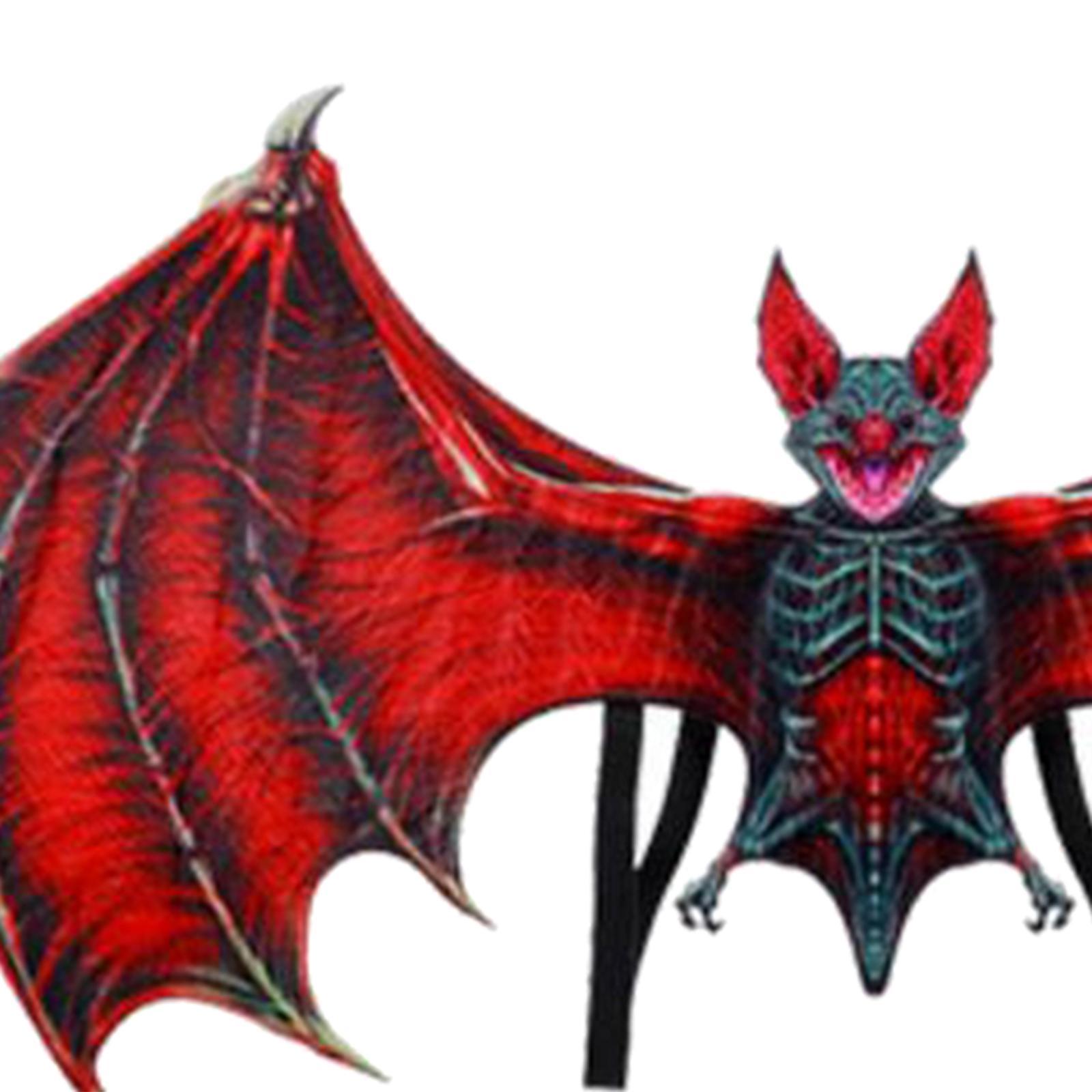 Halloween  Wing Stage Performance Props for Masquerade Cosplay Party Red