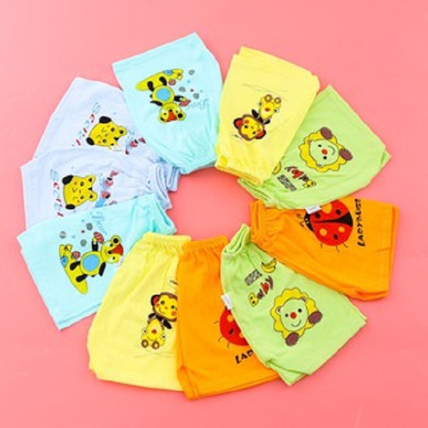 Bộ 10 quần đùi cho bé in họa tiết ngộ nghĩnh