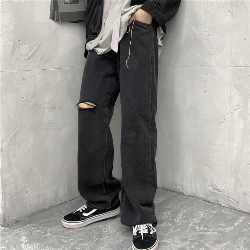 Baggy ống rộng Nam - Quần Jean Nam Phong cách hàn quốc- quần bò nam