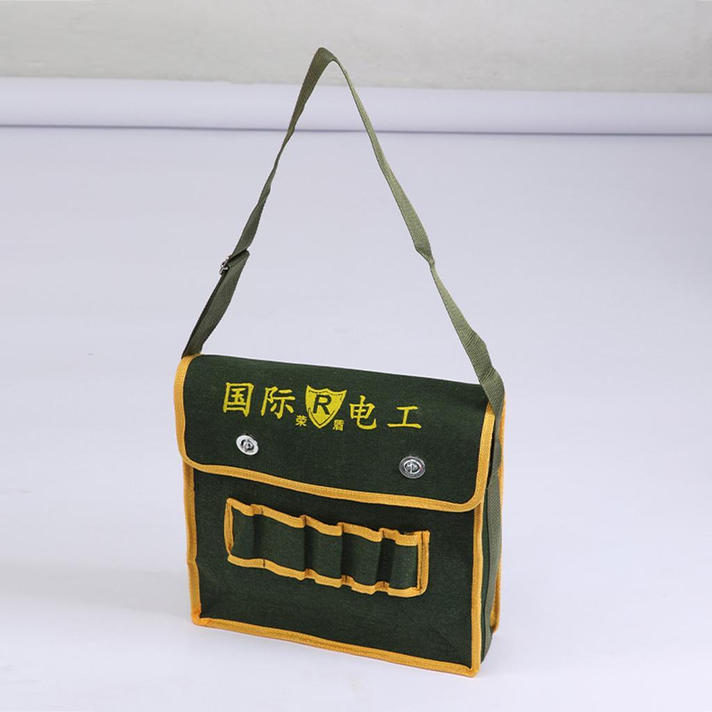 Heavy Duty Tool Bag Toolkit Multifounction for Electrician Storage Organizer Portable Wear-Resistant Tool Shoulder Bag for Carpenter Gardeners