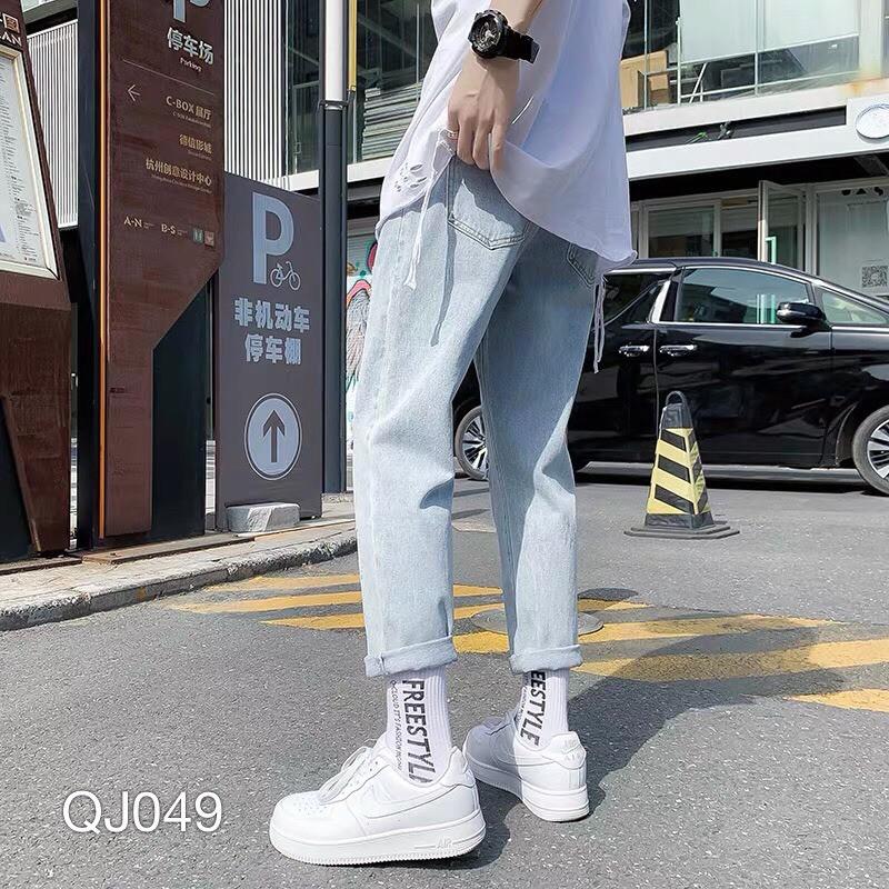 QJ049 - QUẦN JEAN BAGGY NAM WASH RÁCH BẠC