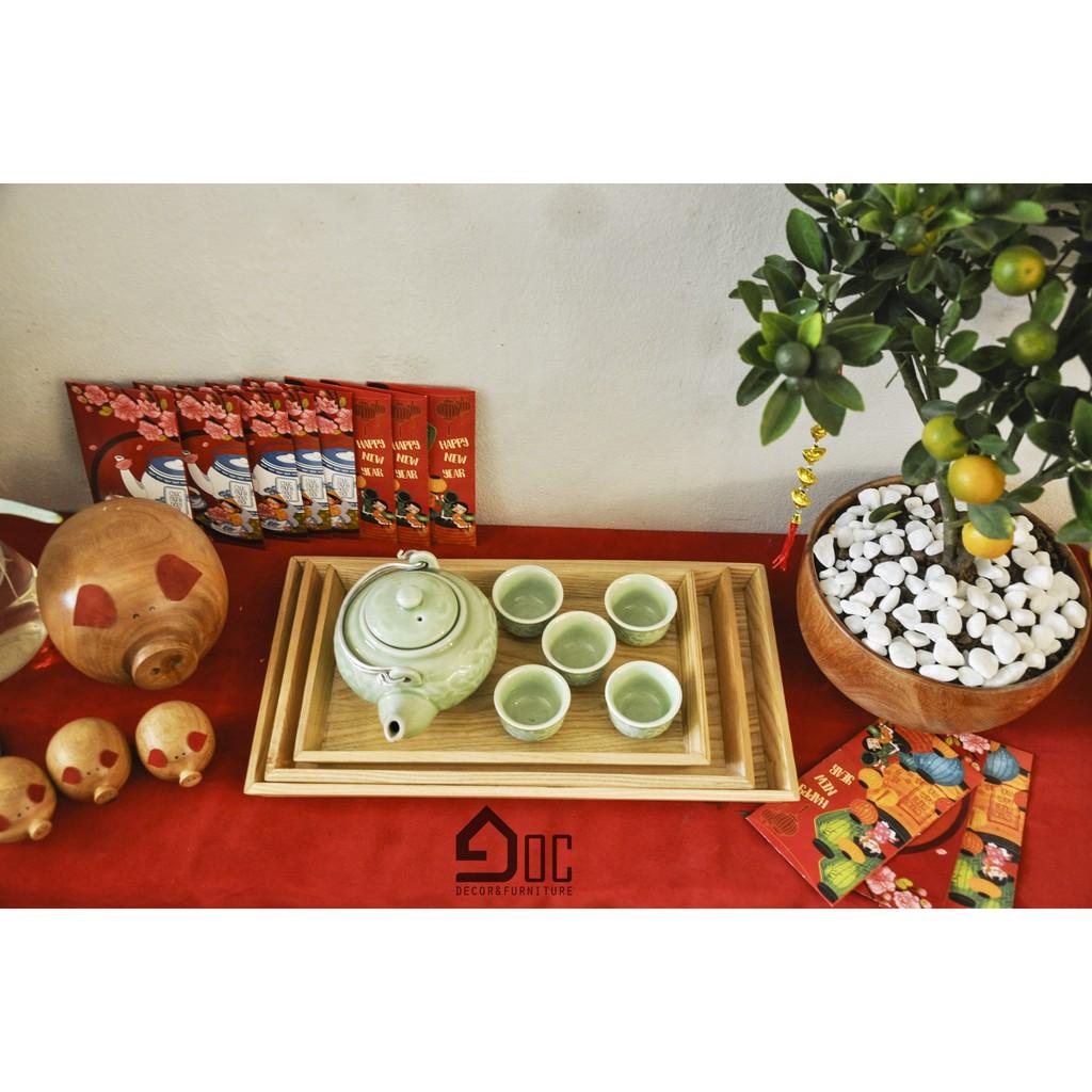 Khay gỗ, khay trà đẹp trang trí decor gỗ tần bì