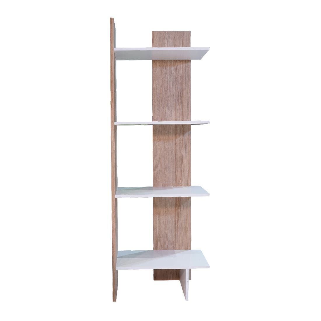 SB Furniture, KC-PLAY, Peak-M Shelf, White and Lindberg Oak, W45XD30XH120 Cm.