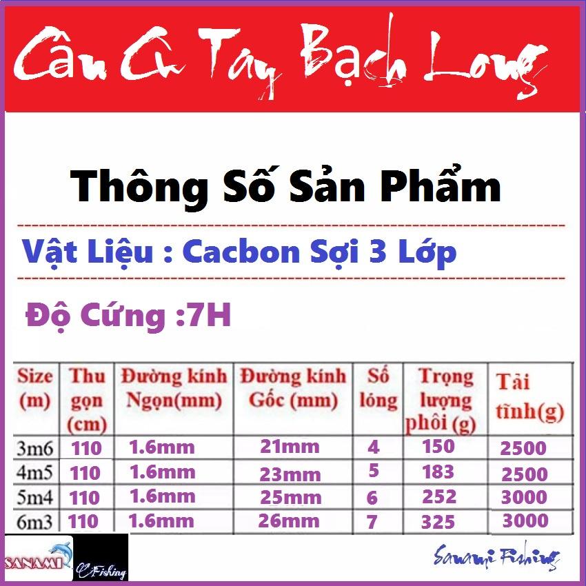 Cần Câu Tay,Câu Đài Bạch Long 7H Siêu Bạo Lực Sanami Fishing-Cần câu tay cao cấp,Siêu Khỏe,Bền Bỉ STT-04