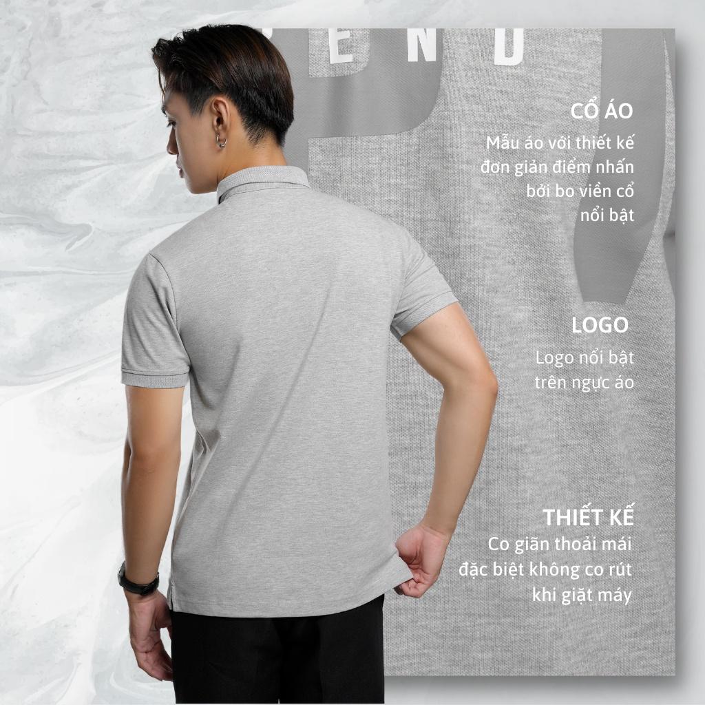 Áo polo nam slimfit BLOOK vải thun mềm, in nhiệt , cotton co giãn 35019 ( HÌNH THẬT )