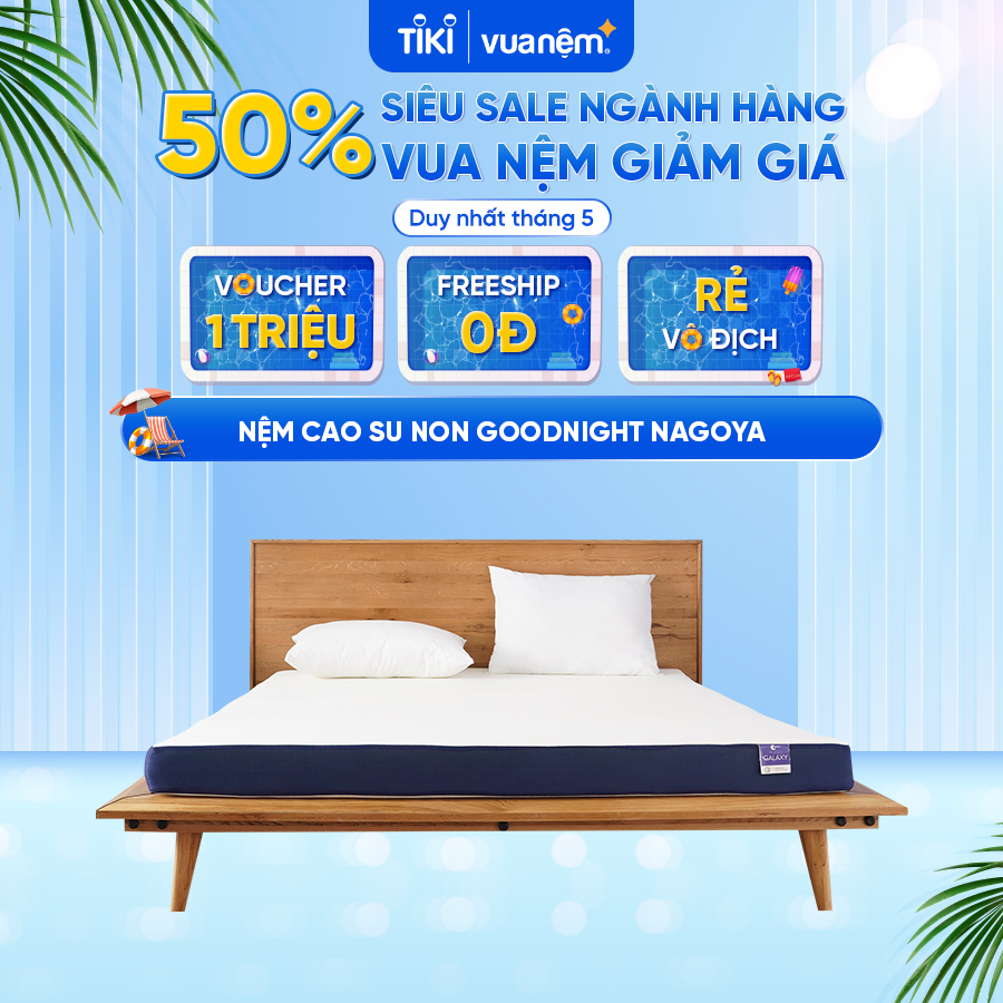 Nệm foam Premium Goodnight Nagoya 12cm tại Vua Nệm - Bảo vệ cột sống, kháng khuẩn hiệu quả