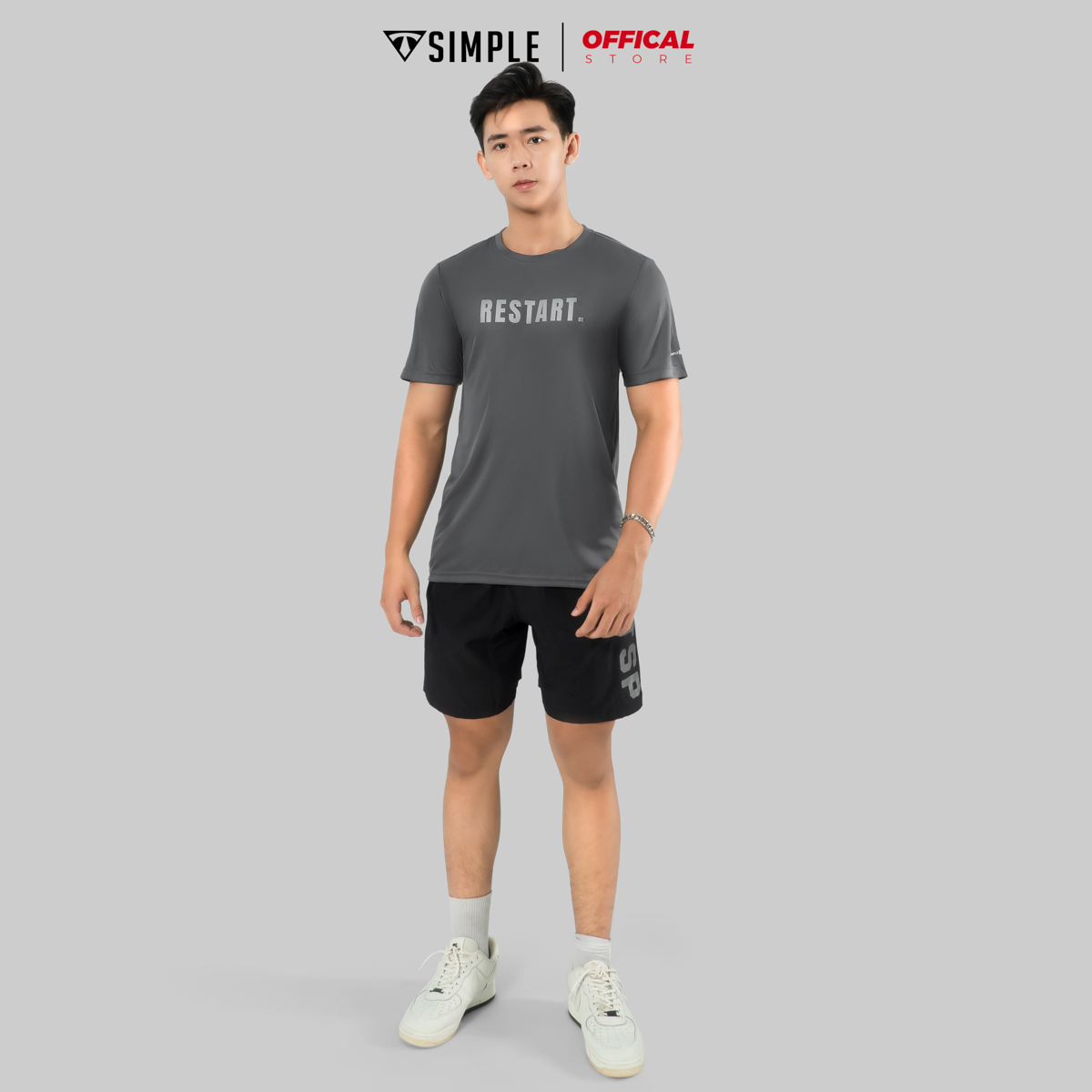 Áo Thể Thao Nam TSIMPLE cổ tròn tay ngắn tập gym vải thun lạnh thoáng mát co giãn chuẩn form MSSAHP5