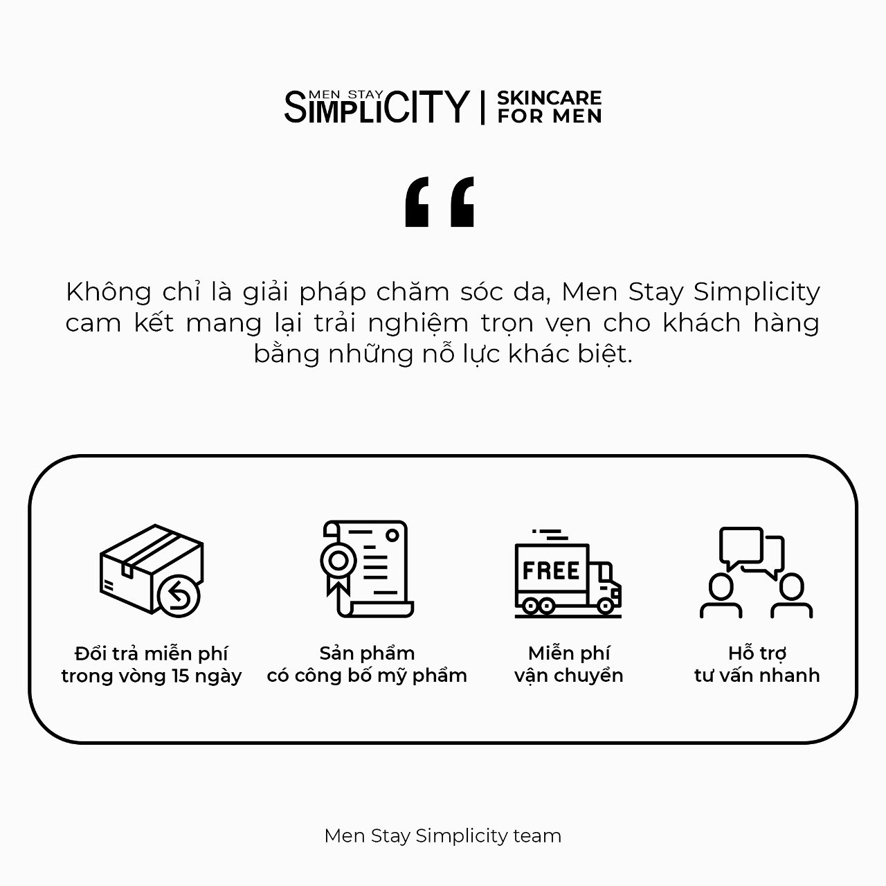 Bộ quà tặng chăm sóc da Men Stay Simplicity Skincare Box &amp; Bodycare Box