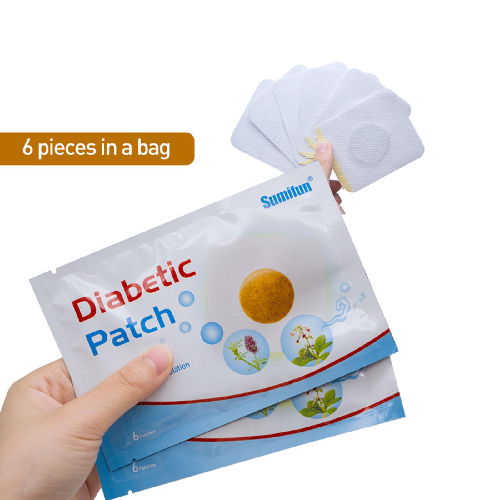 Sumifun 6 Patches Diabetic Patch Ointment Stickers Lower Blood Sugar Promote Blood Circulation