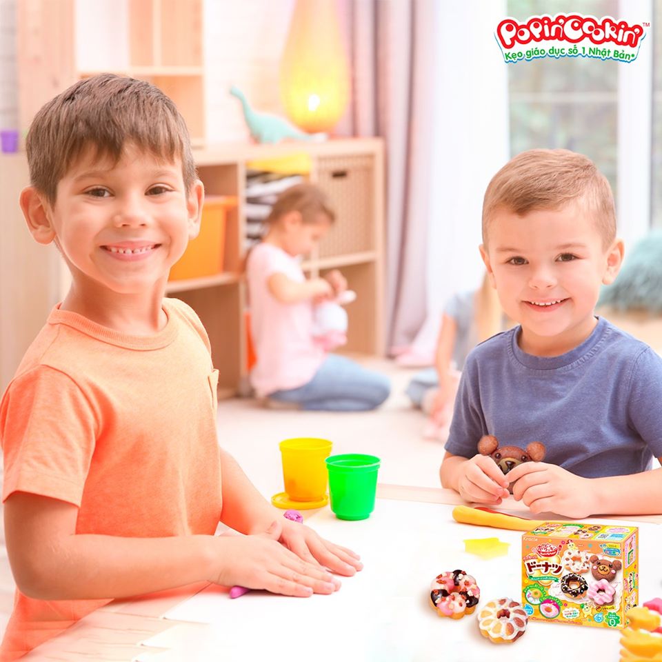 Combo 2 hộp kẹo Popin Cookin đồ chơi ăn được gồm: Thế Giới Sắc Màu + Sushi/ Cơm Bento/ Bánh Donut