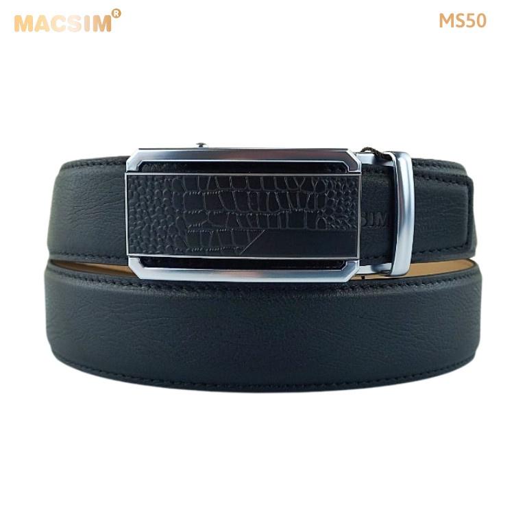 Thắt lưng nam da thật cao cấp nhãn hiệu Macsim MS50