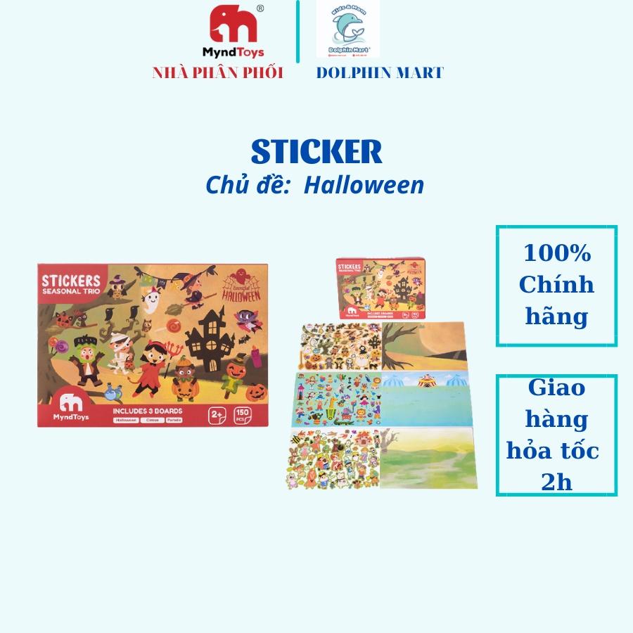 Bộ 160 Miếng Dán Stickers Myndtoys Cao Cấp 03 Chủ Đề An Toàn Cho Bé Từ 2 Tuổi