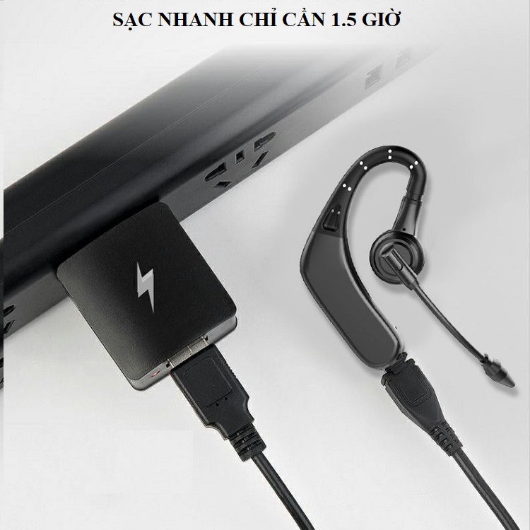 Tai Nghe Bluetooth Nhét Tai Có Mic M8 - Pin Trâu Nghe 16-18 Giờ, Có Pin Dự Trữ - Nút Tai Cao Su Chống Ồn