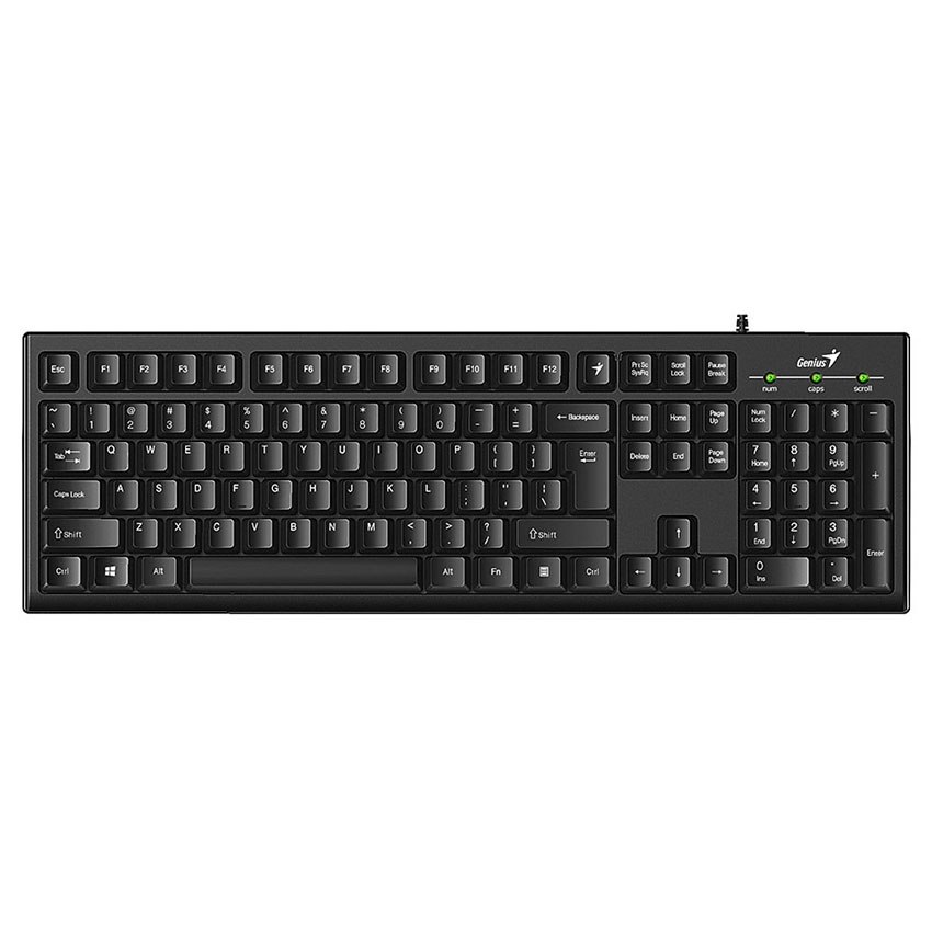 Bàn phím Keyboard Genius KB-100 có dây cổng USB - Hàng Chính hãng