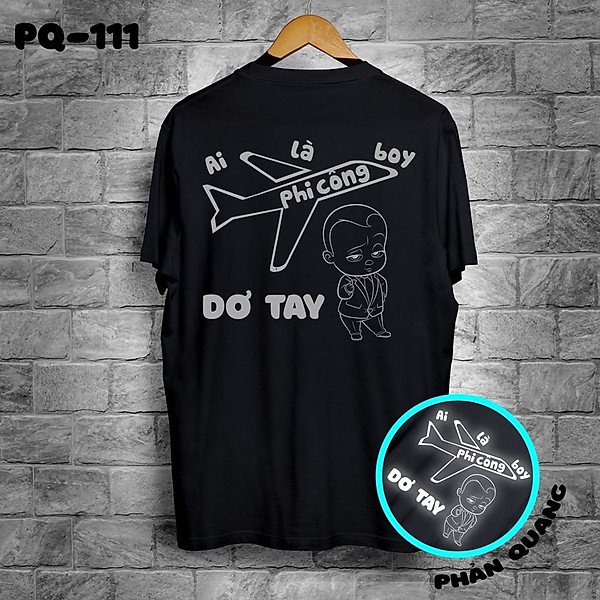 Áo Thun Phản quang Ai là boy phi công bạc, Áo Thun Cotton 75%, Áo From Rộng, Áo Thun Unisex, thời trang đường phố