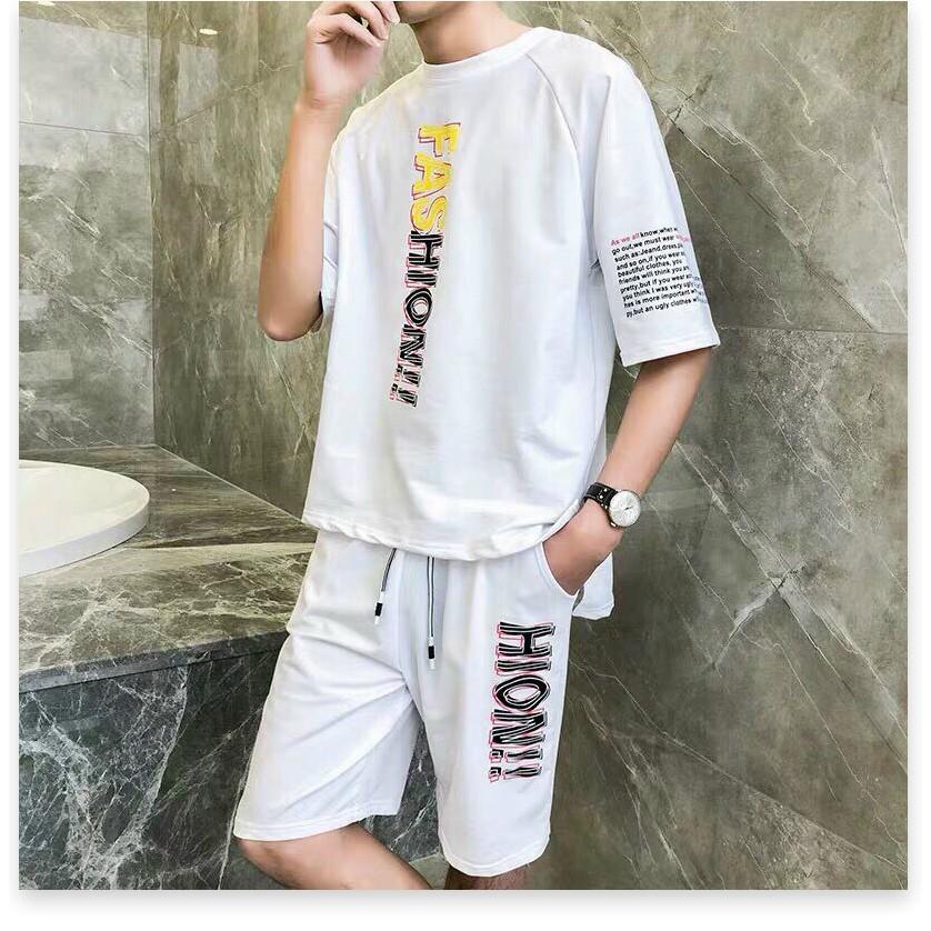 SET BỘ THỂ THAO NAM PHONG CÁCH HỌA TIẾT CÁ TÍNH THUN CO GIẢN 4 CHIỀU THOÁNG MÁT 1HIT1 FASHION