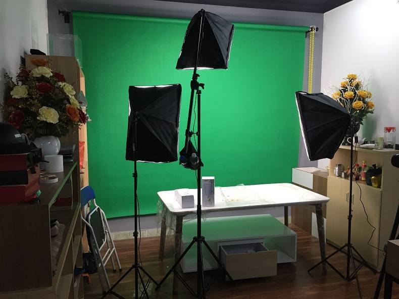 Bộ đèn studio chụp ảnh sản phẩm, quay phim, livestream chuyên nghiệp, bộ gồm chân đèn 2m kèm softbox 50x70cm, bóng đèn Led Bulb