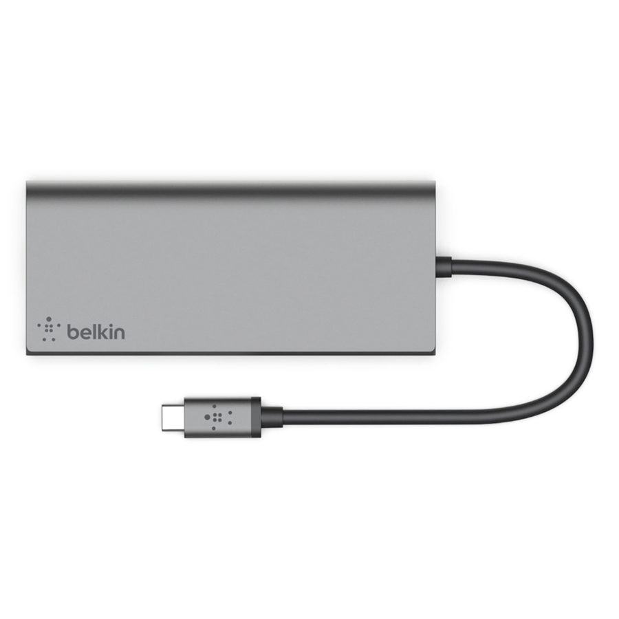 Hub USB Type-C Chia Đa Cổng USB-A/ USB-C/HDMI 4K/LAN/SD card Belkin F4U092btSGY - Hàng Chính Hãng