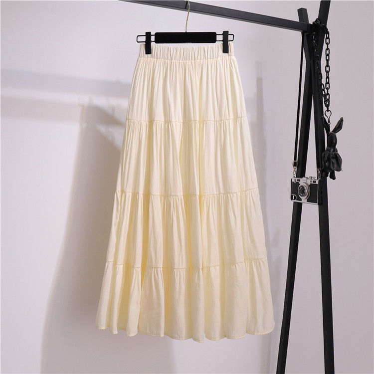 Chân váy xòe dáng dài vải mềm dễ thương free size VAY106