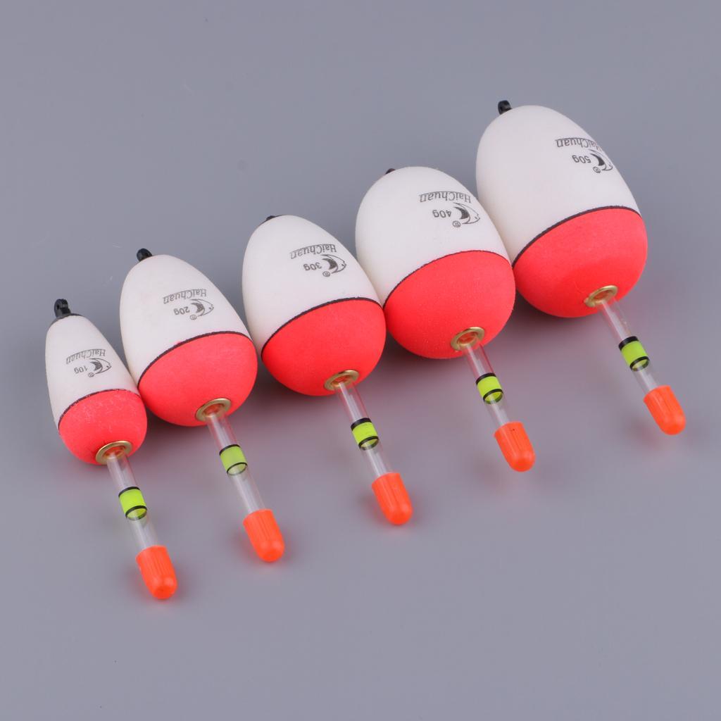 Set of 10pcs Luminous Sea Rock Fishing Bobbers EVA Foam Float Fishing Floats