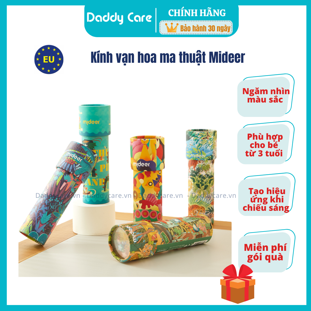 Đồ chơi kính vạn hoa Mideer Colorful Kaleidoscope, Đồ chơi sáng tạo cho bé 3,4,5,6,7 tuổi