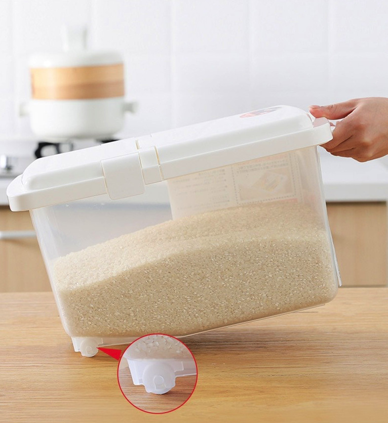 Thùng đựng gạo Inomata cao cấp 10kg kèm ca đong - Nội địa Nhật