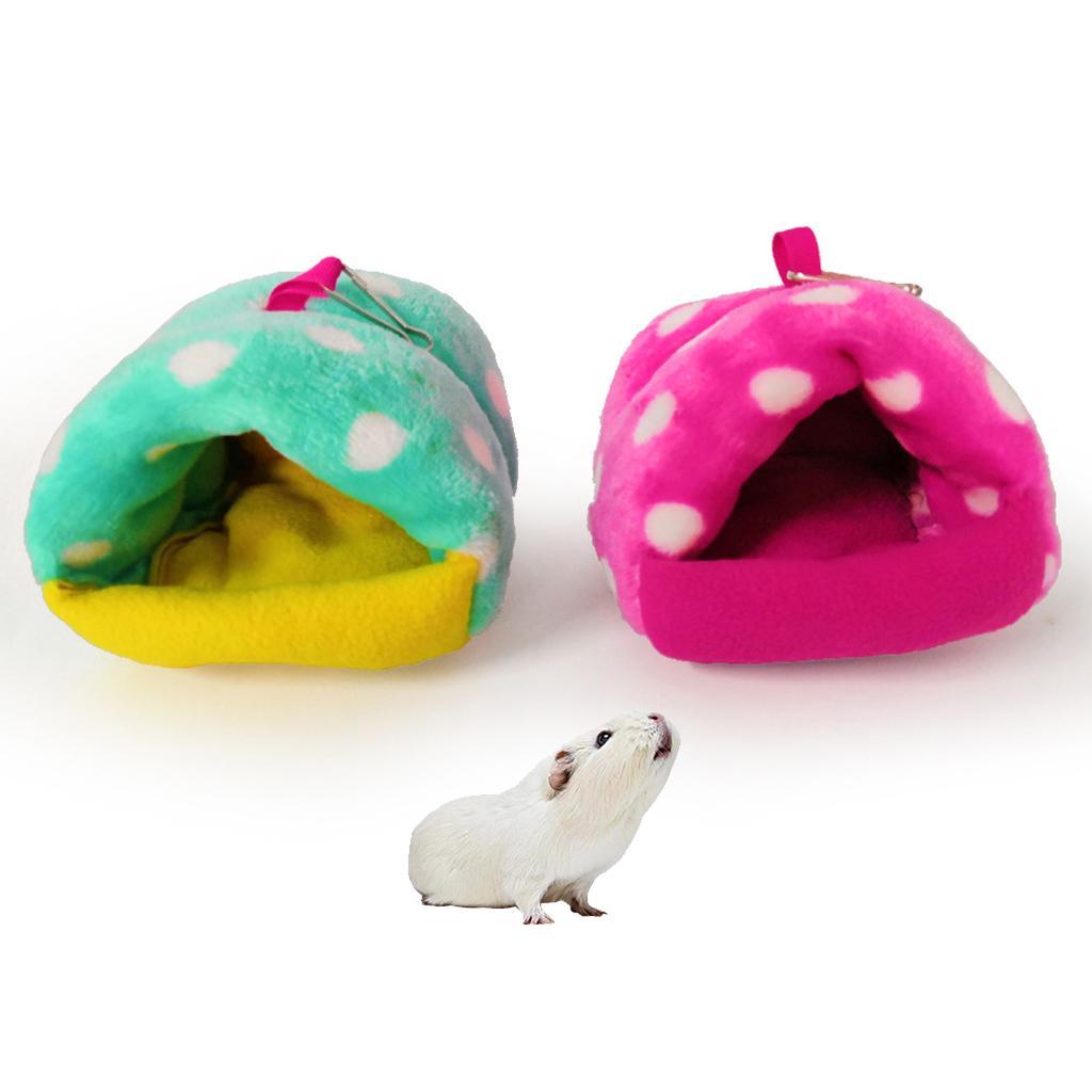 2-pack Cozy Guinea-Pigs Hamster Bed House Hammock Hut Tent Hanging Cage Cave