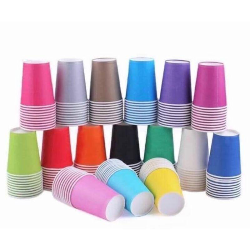 Set 10 Cốc giấy màu sắc